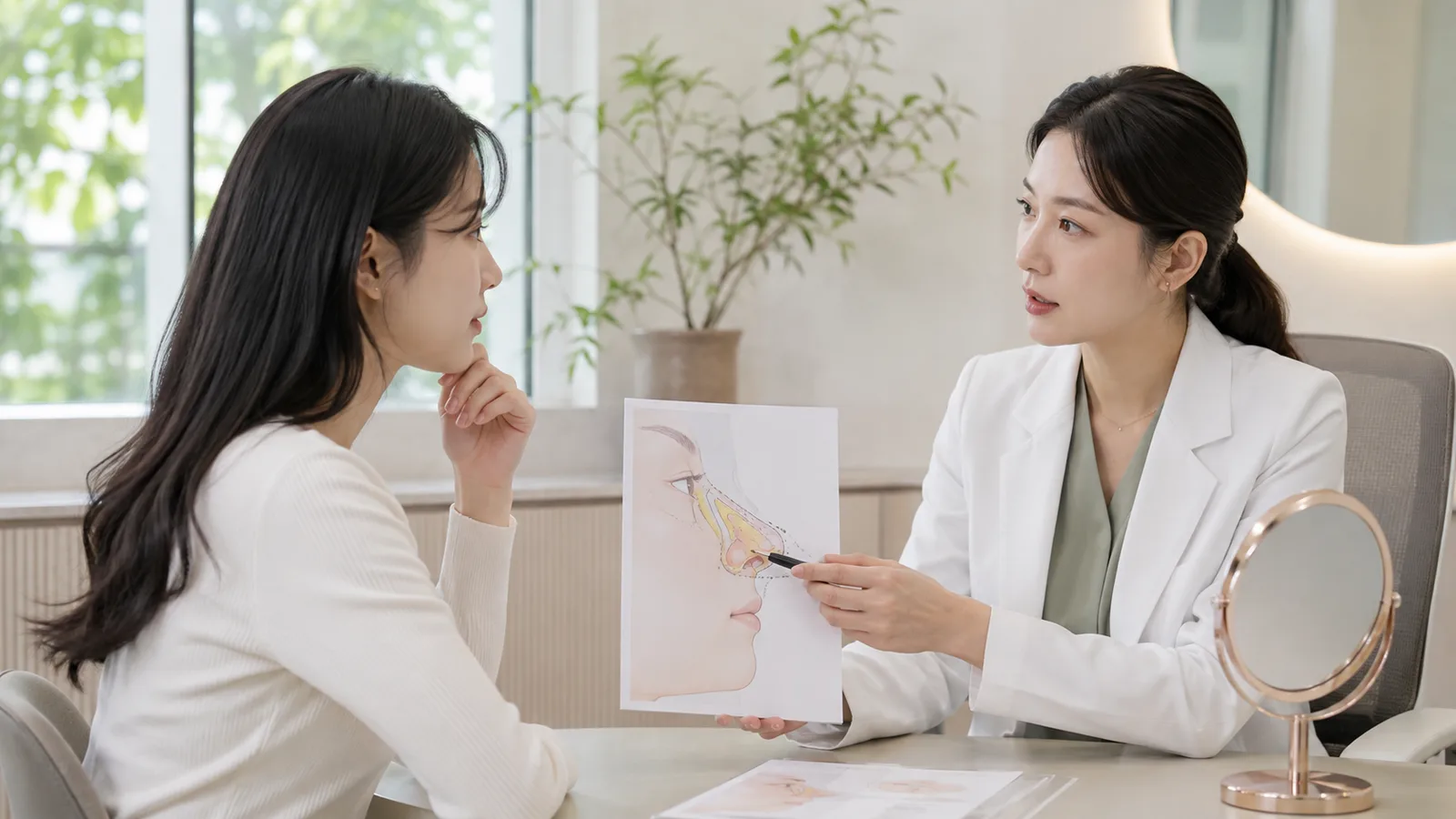광천 코 필러, 과거 시술과 혈관 안전을 확인하는 상담